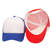 Gorra Trucker de Malla de 5 Paneles con Bloques de Color al por Mayor, Gorra Trucker de Espuma Premium con Logotipo Bordado y Estampado Personalizado Profesional