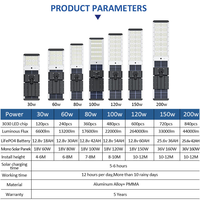 Fabricante de Farolas Solares LED Integradas Todo en Uno, Personalizadas de 500w 100w 150w 200w, con Control Remoto, Impermeables IP65 para Exteriores
