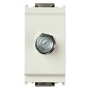 White Female F Type Coaxial Socket 4.1 In Length 5.3 In Height For <b>Cable</b> TV Connection - Product Image 1