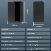 Diffuseur d'arômes commercial 1500m² avec contrôle par application, machine à parfum à brancher, 800 ml, désodorisant d'air aux huiles essentielles pour hôtel