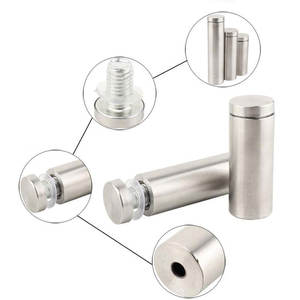 Профессиональная заглушка для стен, маленькие желтые металлические детали, алюминиевый стеклянный держатель, рекламный гвоздь, противостояние, болты, знак, противостояние - Product Image 2