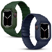 RYB reemplazo resistente reloj cubierta caso magnético silicona pulsera para Apple Watch 49mm 45mm 44mm 41mm 40mm