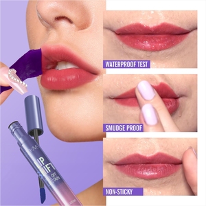 Pewarna Bibir Tahan Lama Peel Off Matte Finish Melembapkan Tahan Air Pigmentasi Tinggi <span class=keywords><strong>Lip</strong></span> <span class=keywords><strong>Gloss</strong></span> Label Pribadi - Product Image 2