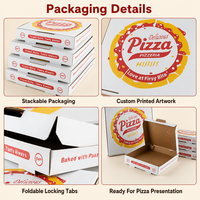 Boîtes à pizza carrées jetables biodégradables de qualité alimentaire, écologiques, 6 pouces/8 pouces/16 pouces, emballage gaufré pour plats à emporter et livraison