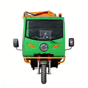 Veicolo Multifunzionale a 3 Ruote per Rimozione Rifiuti, Mini Camion della Spazzatura con Contenitore Laterale, Camion Elettrico per Rifiuti - Product Image 6