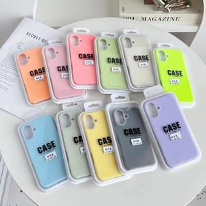Coque de téléphone portable Jelly Liquid couleur unie gommage en Silicone pour <span class=keywords><strong>iPhone</strong></span> 16 15 <span class=keywords><strong>Pro</strong></span> Max 14 coque de téléphone à support antichute - Product Image 1