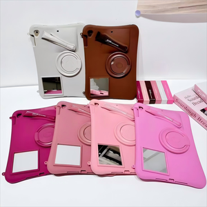 New <span class=keywords><strong>iPad</strong></span> 6 9.7 11 inch môi đỏ tráng men vỏ phẳng Nhẫn Chủ Silicone lười biếng cảm ứng lên gương - Product Image 6