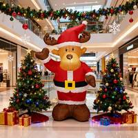 Décoration de Noël gonflable lumineuse de 10 pieds, Père Noël personnalisé, Bonhomme de neige gonflable pour fêtes