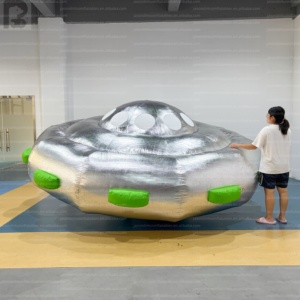 UFO Gonfiabile Gigante Illuminato a LED, <span class=keywords><strong>Navicella</strong></span> Spaziale Gonfiabile UFO, Astronave Sci-Fi per Esposizioni Tecnologiche/Attività in Centri Commerciali/Festival Musicali - Product Image 1