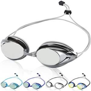 Gafas de natación de competición con cuerda elástica, antivaho, impermeables, anti UV, para adultos y niños, ajuste universal, lentes de PC - Product Image 4