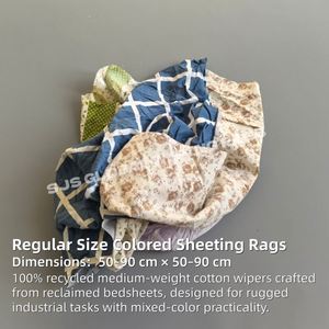 Trapos de Limpieza de Algodón de Colores Mixtos No Abrasivos para Uso Marino e Industrial, 10 KG 25 KG - Product Image 2