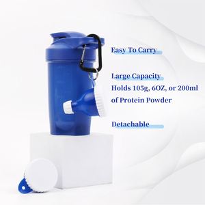 Entonnoir portable 2-en-1 sans BPA pour poudre protéinée avec logo personnalisé pour bouteille de shaker - Product Image 4