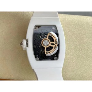 Montre mécanique automatique de luxe haut de gamme en céramique blanche de qualité supérieure pour hommes, style décontracté et professionnel, avec tourbillon - Product Image 5