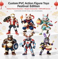 Figurine d'action personnalisée en PVC, série de fêtes, développement de dérivés IP OEM/ODM, modèle de personnage de collection, cadeau de festival, jouet