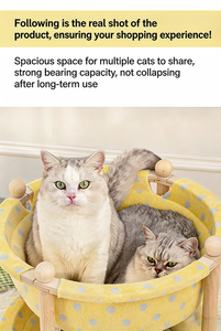 Love Climb Cool <span class=keywords><strong>Cat</strong></span> Doppelschichtiges Faltbares Rundes Gepunktetes Vier-Jahreszeiten-Universal-Haustierbett mit Kratzfläche - Product Image 4