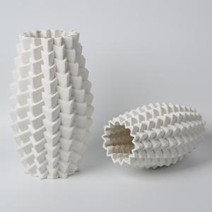 Ceramic Art <strong>3D</strong> Printing Professional <strong>3D</strong> Clay <strong>Printer</strong> Manufacturers Breathtaking Masterpieces White Ceramic Flower <strong>Vases</strong> - Product Image 1