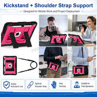 Étui robuste en silicone et polycarbonate avec support pliable pour iPad 10.2 7e, 8e, 9e génération 2019 2020 2021, sangle d'épaule, OEM ODM