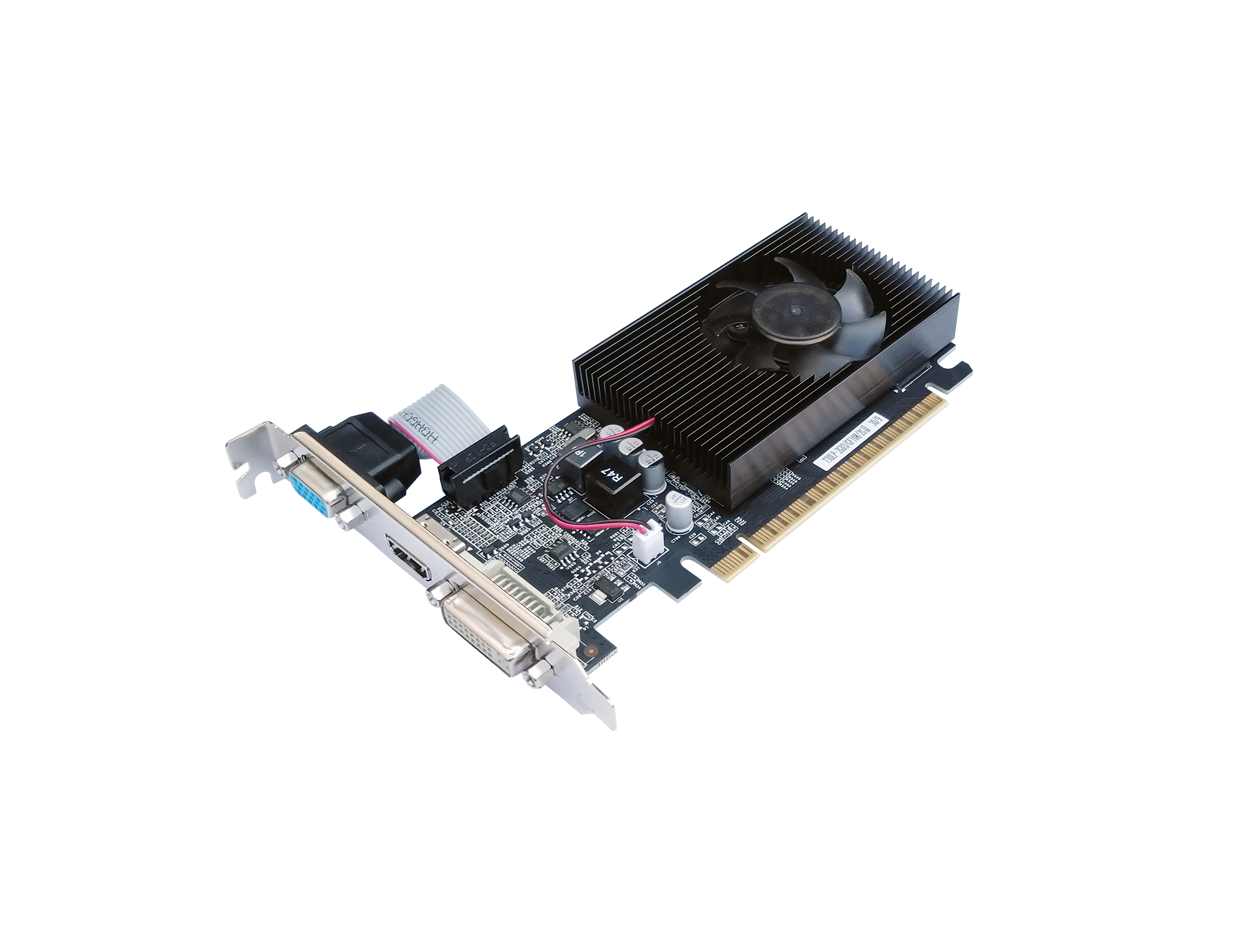 Hot Sale New PCI Express Desktop Fan Graphics Cards GT730 GDDR3 4GB GPU with VGA/DVI/HD Outputs
