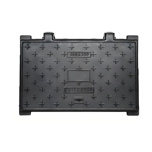 D400 en124 sắt đen nghệ thuật vuông gas chặt chẽ kín điện <span class=keywords><strong>manhole</strong></span> bìa với khung tùy chỉnh kích thước - Product Image 3