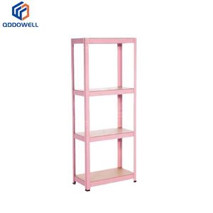رف وردي 4 طبقات رفوف وحدة رفوف ورقية رفوف تخزين منزلية معدات رفوف معدنية - Product Image 4