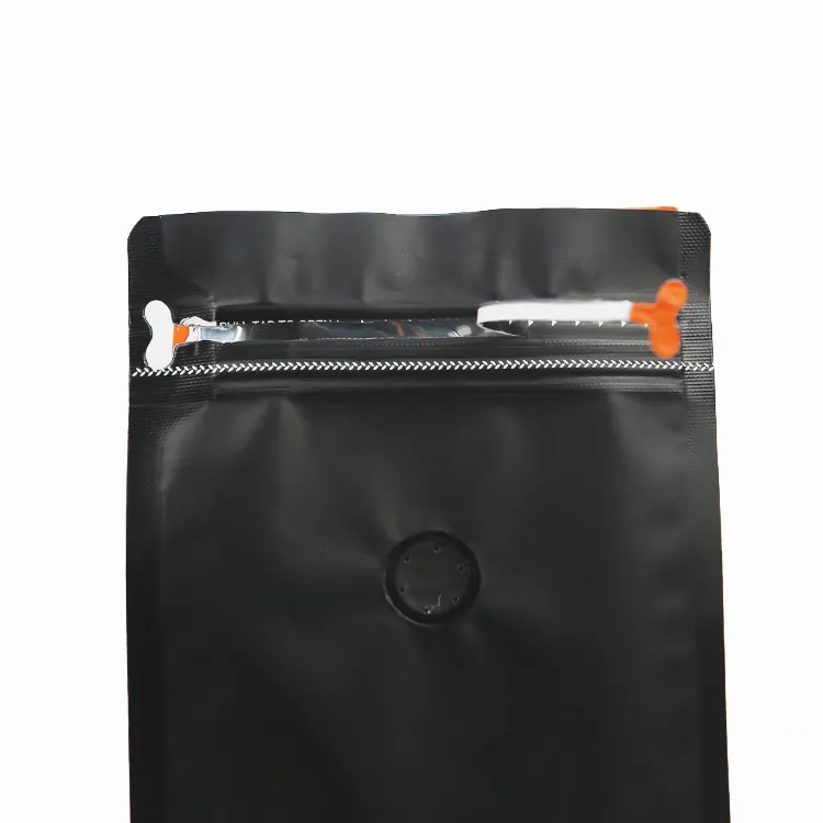 Doypack Ziplock Brown Flat bottom Standing Up Pouches Food Powder Tea Packaging Zipper Coffee Bags