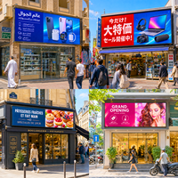 Letrero Publicitario para Tiendas con Pantalla LED Impermeable, Control de Aplicaciones para Reproducción de Video en Bucle, Personalizable