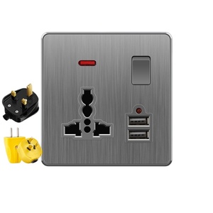 Interruttore a Muro di Alta Qualità UK 13A Presa Commutata con Placca Cieca Pannello PC Bianco 86 Interruttori e Prese a Muro Elettrico Satinato - Product Image 3
