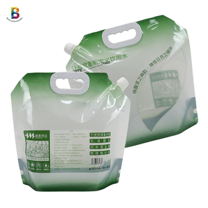 Pochettes souples imprimées en plastique OEM de <span class=keywords><strong>5L</strong></span> et 10L pour boissons, jus, eau, avec bec verseur - Product Image 5