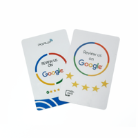 Precio de fábrica personalizado PVC NFC sin contacto Impresión Logo Código QR Tarjeta DE REVISIÓN DE Google