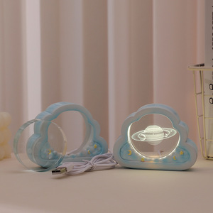 Luce Notturna 3D con Incisione Laser a Forma di <span class=keywords><strong>Rosa</strong></span> e Nuvola, Ornamento da Scrivania Luminoso, Decorazione Moderna Minimalista, Regalo di Compleanno per Ragazze - Product Image 3