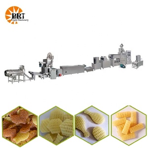 Pani Puri automático 2d 3D Máquina extrusora de pellets de aperitivos de maíz Maquinaria para hacer papad frito con línea de producción de freidora - Product Image 4