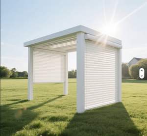 Pérgola Bioclimática Moderna de Aluminio con Techo de Láminas Ajustables, Recubrimiento en Polvo, Sistema de Gazebo Impermeable para Balcón o Terraza - Product Image 5