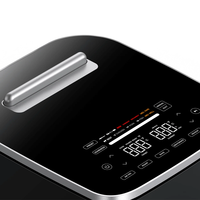 Friteuse intelligente 8QT 9-en-1 avec thermomètre à viande sans fil intégré, panier antiadhésif en céramique détachable, pour des repas sains et rapides
