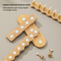 Support de pratique d'ongle en bois fait main support de pointe d'ongle magnétique ensemble pour présentoir à pression pour fournitures d'art d'ongle