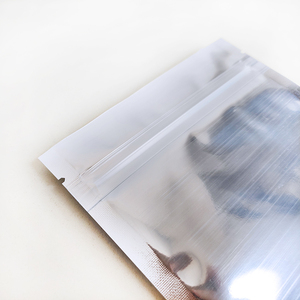 10x15cm Factory Price clear Front Glossy Silver <strong>Small</strong> Resealable <strong>Zip</strong> Lock Stand up Food Packaging Pouches <strong>Bags</strong> - Product Image 2