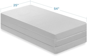 Surmatelas pliable en mousse à mémoire de forme, confortable et doux, en bambou rafraîchissant, pliable en trois parties, style tatami, portable - Product Image 5