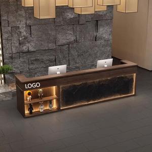 Mostrador de recepción de piedra <span class=keywords><strong>cultural</strong></span> para recepción, tienda de baño de pies, restaurante, <span class=keywords><strong>centro</strong></span> de preservación de la salud, barra de cajero personalizable - Product Image 6