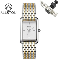 Jam Tangan Wanita Model Baru Persegi untuk Wanita dan Gadis, Tali Kulit Elegan, Aksesori Fashion Wanita, Jam Tangan Quartz Menawan