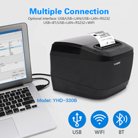YHDAA Inkless thermique double impression Support Logo personnalisé 80mm bureau imprimante de codes à barres d'étiquettes thermiques directes
