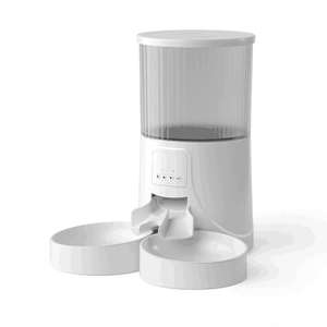 Alimentador automático inteligente para mascotas, cuencos dobles de acero translúcido, dispensa comida para gatos, perros, comida para gatos, comida para perros, alimentador inteligente - Product Image 1