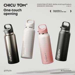Termo Moderno de Acero Inoxidable de 600 ml, Libre de BPA, a Prueba de Fugas, para Viajes, Auto, Deportes al Aire Libre, con Tapa de Apertura Rápida de un Botón - Product Image 5