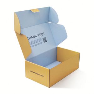 Logotipo personalizado impreso <span class=keywords><strong>paquete</strong></span> plano plegable corrugado troquelado caja de envío - Product Image 6