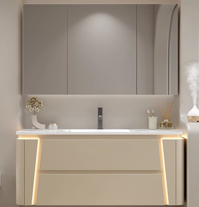 Montado en la pared laca <span class=keywords><strong>baño</strong></span> vanidad diseño Hotel usado <span class=keywords><strong>baño</strong></span> conjuntos comercial gabinete LED <span class=keywords><strong>espejo</strong></span> iluminación - Product Image 4