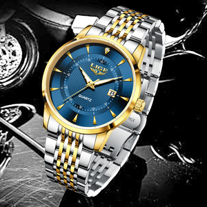 Reloj de Cuarzo para Hombre 2026, Correa de Acero Inoxidable, Resistente al Agua, Luminoso, con Fecha, Estilo Casual de Negocios, Escala con Pedrería - Product Image 3