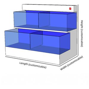 Hoogwaardige Milieuvriendelijke 2-laags Helder Glazen <span class=keywords><strong>Aquarium</strong></span> Aanpasbare Temperatuur Controle Zeevruchten Vitrinekast Voor Dineren - Product Image 5