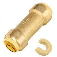 Raccord de plomberie à visser G&D 1/2 pouce pour tubes en cuivre, PEX et CPVC |   Clip de déconnexion - Garantie de 3 ans - Modèle 12 - Vérifier