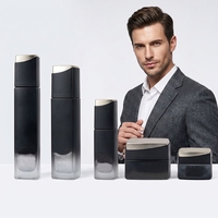 Bouteille en verre cylindrique haut de gamme 120 ml pour soins de la peau, finition mate, diffuseur de parfum 100 ml, flacon d'émulsion 20 g, crème, bouteilles sérigraphiées