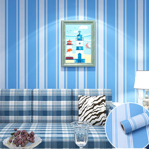 ورق حائط ذاتي اللصق من كلوريد البولي فينيل 45 ورق حائط لاصق ذاتي لنقش مخطط وردي جميل - Product Image 3