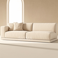 Moderne Beliebte Wohnzimmer Möbel Große Lounge Ecksofas Innenbereich Stoff Leinen Weiches Sofaset