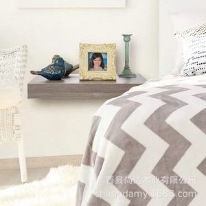 Wooden <b>wall</b>-<b>mounted</b> floating drawer <b>shelf</b>, multi-functional bedroom <b>wall</b> storage rack with storage and flower stand. - Product Image 1